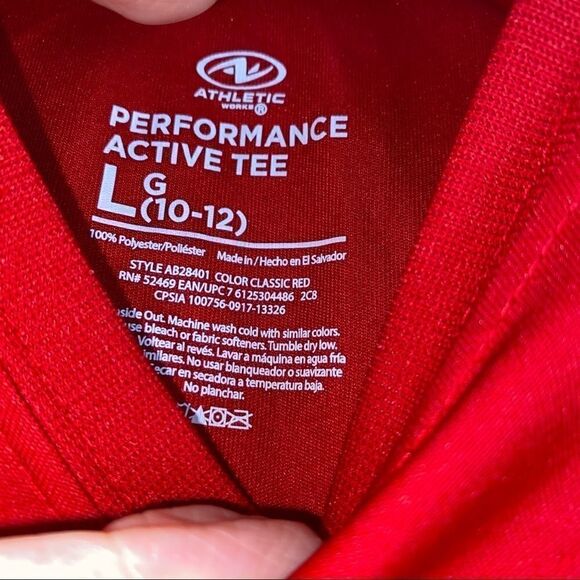Athletic works dri fit beyond awesome short sleeve shirt boys sz large  10-12 - Picture 4 of 5